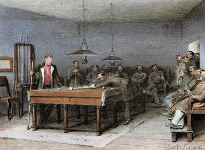 Illustratie voor het korte verhaal Lebedyan van Ivan Turgenev uit de collectie A Sportsman